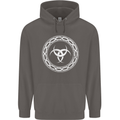 Viking Symbol Skaldenmet White Gym Mens 80% Cotton Hoodie Charcoal