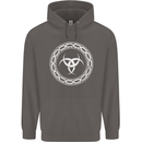 Viking Symbol Skaldenmet White Gym Mens 80% Cotton Hoodie Charcoal