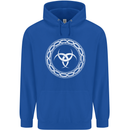 Viking Symbol Skaldenmet White Gym Mens 80% Cotton Hoodie Royal Blue