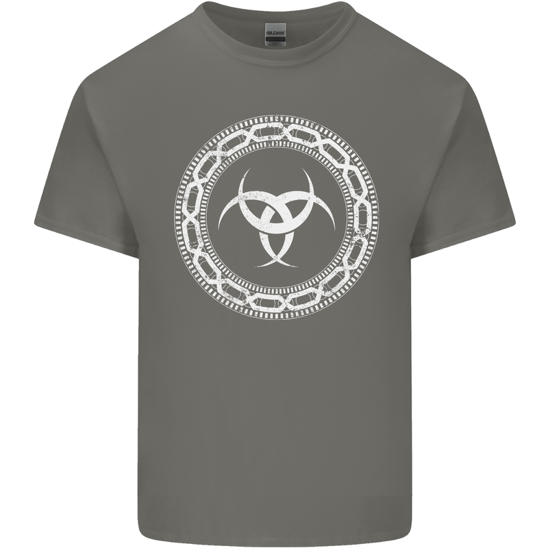 Viking Symbol Skaldenmet White Gym Mens Cotton T-Shirt Tee Top Charcoal