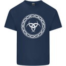 Viking Symbol Skaldenmet White Gym Mens Cotton T-Shirt Tee Top Navy Blue