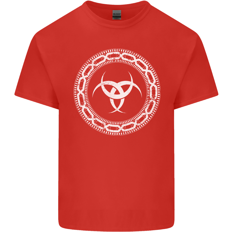 Viking Symbol Skaldenmet White Gym Mens Cotton T-Shirt Tee Top Red