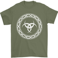 Viking Symbol Skaldenmet White Gym Mens T-Shirt 100% Cotton Military Green