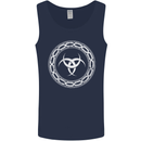 Viking Symbol Skaldenmet White Gym Mens Vest Tank Top Navy Blue