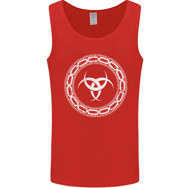 Viking Symbol Skaldenmet White Gym Mens Vest Tank Top Red