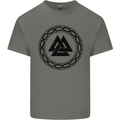 Viking Symbol Valknut Black Gym Mens Cotton T-Shirt Tee Top Charcoal