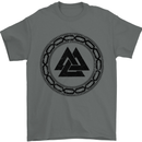 Viking Symbol Valknut Black Gym Mens T-Shirt 100% Cotton Charcoal