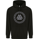 Viking Symbol Valknut Grey Gym Childrens Kids Hoodie Black