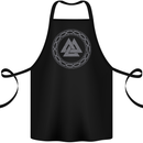 Viking Symbol Valknut Grey Gym Cotton Apron 100% Organic Black