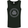Viking Symbol Valknut Grey Gym Mens Vest Tank Top Black