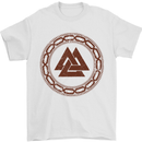 Viking Symbol Valknut Gym Mens T-Shirt 100% Cotton White
