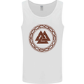 Viking Symbol Valknut Gym Mens Vest Tank Top White
