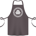 Viking Symbol Valknut White Gym Cotton Apron 100% Organic Dark Grey