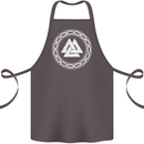 Viking Symbol Valknut White Gym Cotton Apron 100% Organic Dark Grey