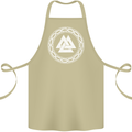 Viking Symbol Valknut White Gym Cotton Apron 100% Organic Khaki
