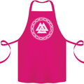 Viking Symbol Valknut White Gym Cotton Apron 100% Organic Pink