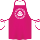 Viking Symbol Valknut White Gym Cotton Apron 100% Organic Pink