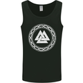Viking Symbol Valknut White Gym Mens Vest Tank Top Black