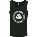 Viking Symbol Valknut White Gym Mens Vest Tank Top Black