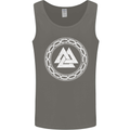 Viking Symbol Valknut White Gym Mens Vest Tank Top Charcoal