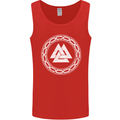 Viking Symbol Valknut White Gym Mens Vest Tank Top Red