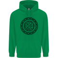 Viking Symbol Vegvisir Black Gym Mens 80% Cotton Hoodie Irish Green