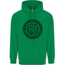 Viking Symbol Vegvisir Black Gym Mens 80% Cotton Hoodie Irish Green