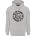 Viking Symbol Vegvisir Black Gym Mens 80% Cotton Hoodie Sports Grey
