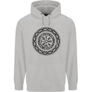 Viking Symbol Vegvisir Black Gym Mens 80% Cotton Hoodie Sports Grey