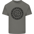 Viking Symbol Vegvisir Black Gym Mens Cotton T-Shirt Tee Top Charcoal