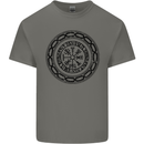 Viking Symbol Vegvisir Black Gym Mens Cotton T-Shirt Tee Top Charcoal