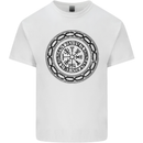 Viking Symbol Vegvisir Black Gym Mens Cotton T-Shirt Tee Top White