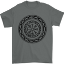 Viking Symbol Vegvisir Black Gym Mens T-Shirt 100% Cotton Charcoal