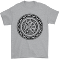 Viking Symbol Vegvisir Black Gym Mens T-Shirt 100% Cotton Sports Grey