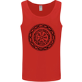 Viking Symbol Vegvisir Black Gym Mens Vest Tank Top Red