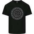 Viking Symbol Vegvisir Grey Gym Kids T-Shirt Childrens Black