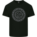 Viking Symbol Vegvisir Grey Gym Mens Cotton T-Shirt Tee Top Black