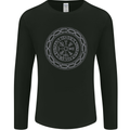 Viking Symbol Vegvisir Grey Gym Mens Long Sleeve T-Shirt Black