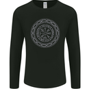 Viking Symbol Vegvisir Grey Gym Mens Long Sleeve T-Shirt Black