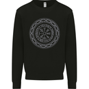 Viking Symbol Vegvisir Grey Gym Mens Sweatshirt Jumper Black