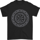 Viking Symbol Vegvisir Grey Gym Mens T-Shirt 100% Cotton Black