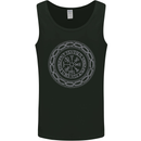Viking Symbol Vegvisir Grey Gym Mens Vest Tank Top Black