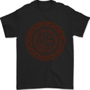 Viking Symbol Vegvisir Gym Mens T-Shirt 100% Cotton Black