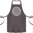 Viking Symbol Vegvisir White Gym Cotton Apron 100% Organic Dark Grey