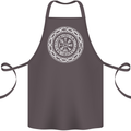 Viking Symbol Vegvisir White Gym Cotton Apron 100% Organic Dark Grey
