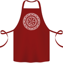 Viking Symbol Vegvisir White Gym Cotton Apron 100% Organic Maroon