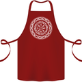 Viking Symbol Vegvisir White Gym Cotton Apron 100% Organic Maroon