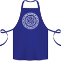 Viking Symbol Vegvisir White Gym Cotton Apron 100% Organic Royal Blue