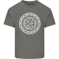 Viking Symbol Vegvisir White Gym Mens Cotton T-Shirt Tee Top Charcoal
