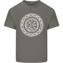 Viking Symbol Vegvisir White Gym Mens Cotton T-Shirt Tee Top Charcoal